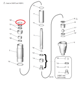 Graco 117719 Внутреннее стопорное кольцо поршневого насоса дозатора Reactor 3