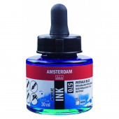 Чернила акриловые Royal Talens Amsterdam 30 мл №570 Синий фталоцианин