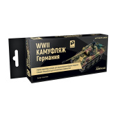 Набор красок Pacific88 “ACRYLIC WWII” (“Камуфляж Германия”), 7 цв.