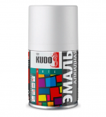 Краска аэрозольная KUDO белая глянцевая, 520 мл, (12) 22046
