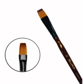 Кисть Roubloff серии 17RB STANDARD №13, синтетика, имитация колонка, плоская, фигурная ручка
