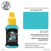 Краска акриловая Jim Scale 01.537 цвет Ярко-бирюзовый Су-34 (Bright Turquoise Su-34), 18 мл