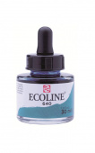 Акварель жидкая Ecoline банка 30 мл №640 Bluish green (Сине-зеленый)
