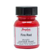 Краска для кожи и ткани Angelus Leather Acrylic Paint 185 Fire red, 29,5 мл