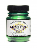 Нерастекающаяся металлическая краска по тканям Jacquard Lumiere оливковая зеленая 67 мл