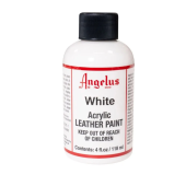 Краска для кожи и ткани Angelus Leather Acrylic Paint 005 White, 118 мл