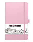 Sketchmarker Блокнот для зарисовок 140 г/кв. м, 80 л, 13*21 см, твердая обложка, розовый