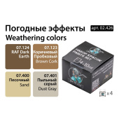 Набор спиртовых красок Jim Scale 02.426 “Погодные эффекты”