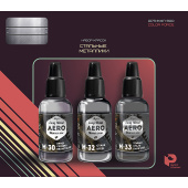Набор красок Pacific88 AERO “Стальные металлики”, 3 цв.