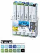 Набор маркеров Copic Classic Environment Colours (12 шт. в пластиковой упаковке)