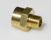 JAS 8101 Переходник гайка 1/4' - штуцер 1/8', с уплотнительным кольцом (компрессор 1201 - фильтр 1702)