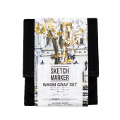 Набор маркеров Sketchmarker 12 Warm Gray (12 шт. + сумка-органайзер)