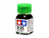 X-25 Краска Tamiya Зеленая прозрачная глянцевая (Clear Green Gloss), эмаль 10 мл