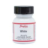Краска для кожи и ткани Angelus Leather Acrylic Paint 005 White, 29,5 мл