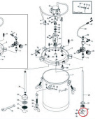 Iwata 04016430 Вентилятор красконагнетательного бака PET 10MN / 30MN / 50MN