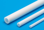 Tamiya 70219 Пластиковые трубки (круглые белые), диаметр 3 мм, внутренний - 2 мм, длина 40 см (6 шт.)