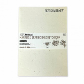 Sketchmarker Скетчбук Marker&Graphic Line, 180 г/м2, 16 листов, 17,6*25 см, мягкая обложка, солнечные искры