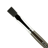 Кисть Альбатрос серии Художник, черная щетина, плоская №12, длинная ручка