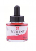 Акварель жидкая Ecoline банка 30 мл №334 Scarlet (Красный алый)