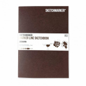 Sketchmarker Скетчбук Marker Line 160 г/м2, 16 листов, 17,6*25 см, мягкая обложка, красное дерево