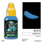 Краска акриловая Jim Scale 05.313, цвет голубой FLU, 18 мл