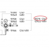 SATA 19216 Регулятор давления для напорных баков 24 л в сборе, 6 бар