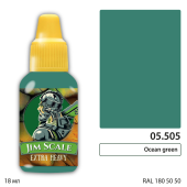 Краска акриловая Jim Scale 05.505, цвет Ocean green, 18 мл