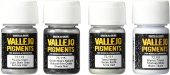 73199 Набор пигментов Vallejo Pigment Set no.4 Snow, Soot, Ashes and Industrial Grime (4 цвета)
