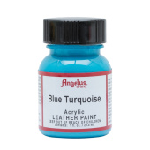 Краска для кожи и ткани Angelus Leather Acrylic Paint 045 Blue turquoise, 29,5 мл