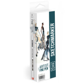 Набор капиллярных ручек Sketchmarker Artist fine pen Basic 3, 12 цв.