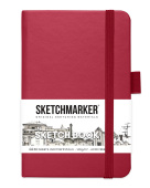 Sketchmarker Блокнот для зарисовок 140 г/кв. м, 80 л, 9*14 см, твердая обложка, фуксия