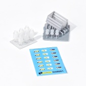 Pacific88 Набор для диорам "Банки 3 л с крышками 6 шт., ящиком + декали", 1/35