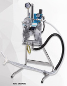 Насос диафрагменный Iwata DPS-1201C-WB.TE 1:1, на подставке с ножками, анодированный алюминий