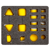 HANKO F05712 Набор поролоновых насадок для детейлинга, 15/25/30 мм, 17 пр.