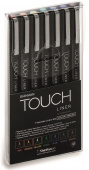 Набор капиллярных ручек TOUCH LINER Brush (разноцветные), 7 шт. в блистере