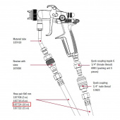 SATA 187724 Набор шлангов (2 шт.) 6 x 6 мм, длиной 10 м, для Vario Top Spray насоса