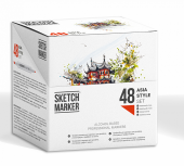 Набор маркеров Sketchmarker Brush Asia Style (48 шт. в пластиковом кейсе)