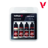 72393 Набор красок Vallejo Black Color Set (4 цв.)