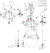 Iwata 04015150 Выпускной клапан красконагнетательного бака серии PET
