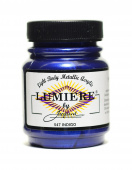 Нерастекающаяся металлическая краска по тканям Jacquard Lumiere индиго 67 мл