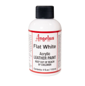Краска для кожи и ткани Angelus Leather Acrylic Paint 105 Flat White, 118 мл