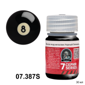 Краска спиртовая Jim Scale, цвет черный глянцевый (база под металлик), 30 мл