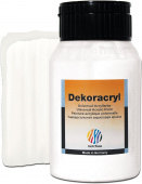 Краска акриловая Dekoracryl, 750 мл, цвет титановый белый