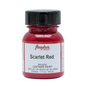 Краска для кожи и ткани Angelus Leather Acrylic Paint 190 Scarlet red, 29,5 мл