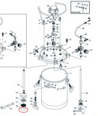 Iwata 04015300 Стопор корпуса фильтра красконагнетательного бака PET 30N / 30MN / 50N / 50MN