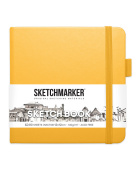 Sketchmarker Блокнот для зарисовок 140 г/кв. м, 80 л, 12*12 см, твердая обложка, оранжевый