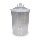 JETA PRO 596604 Одноразовый пластиковый бачок 190 мкм 160 мл с крышкой и ситечком JPPS, 50 шт.