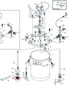 Iwata 04015290 Фильтр 40 Mesh красконагнетательного бака PET 30N / 30MN / 50N / 50MN