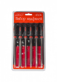 JAS 4304 Набор надфилей с ручками, 6 шт., блистер + чехол
