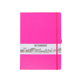 Sketchmarker Блокнот для зарисовок, 21*29,7 cм, 80 л, 140 г/м2, твердая обложка Фуксия